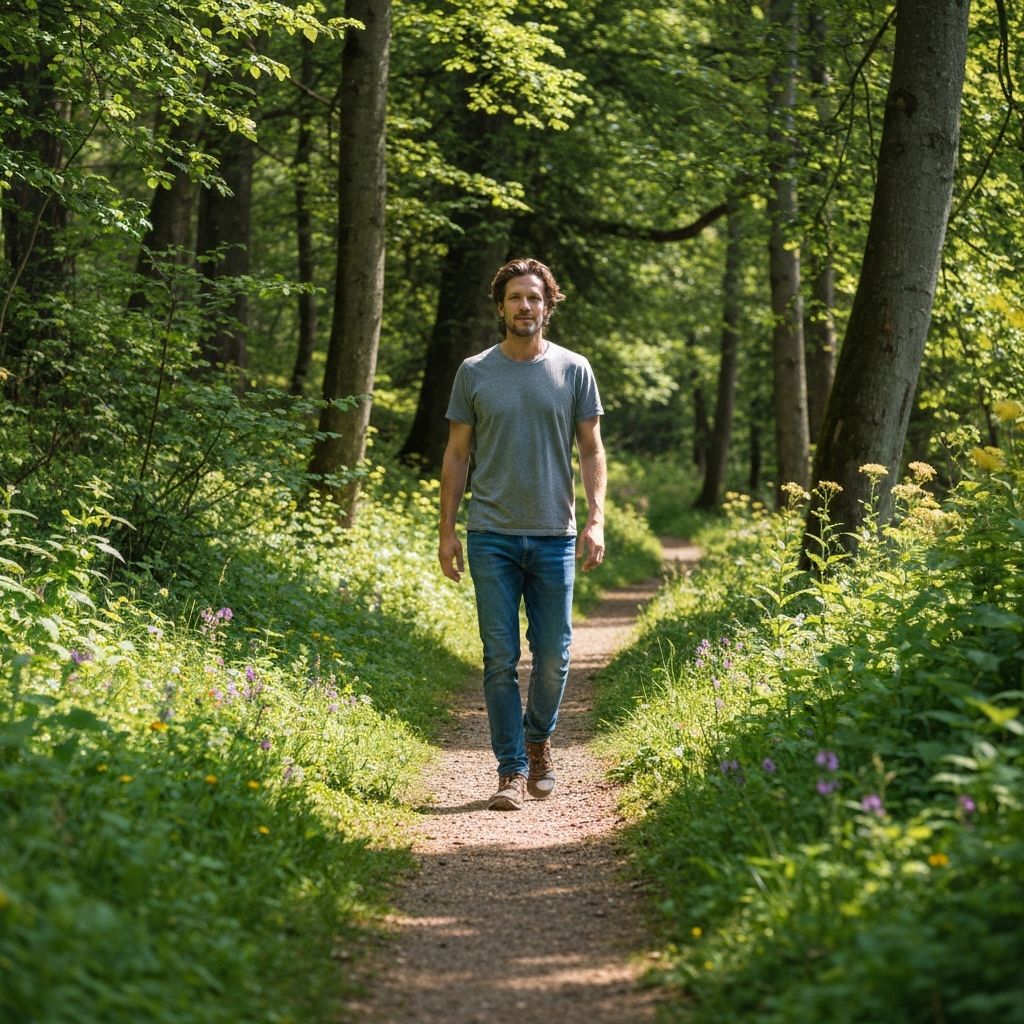 Man walking in nature
